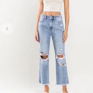 Flying Monkey jeans- Apart super high rise destroyed cropped vintage